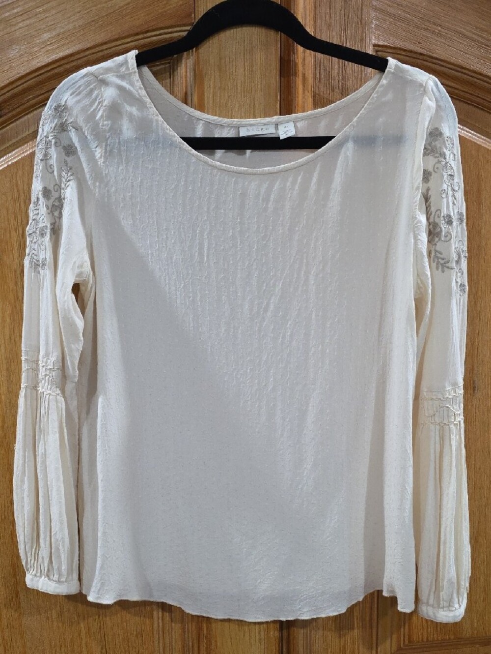 HINGE Bohemian Style Blouse Cream XS